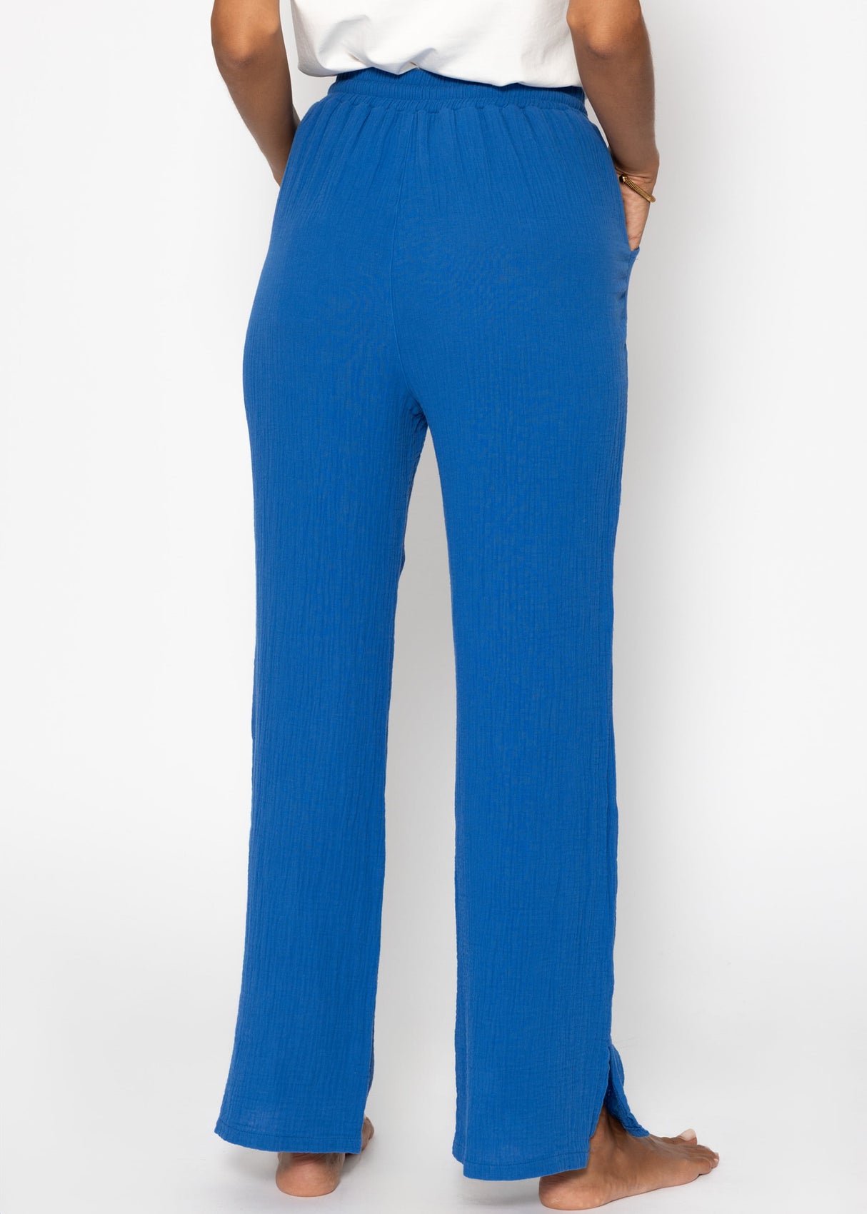 Musselin Pants, royalblau
