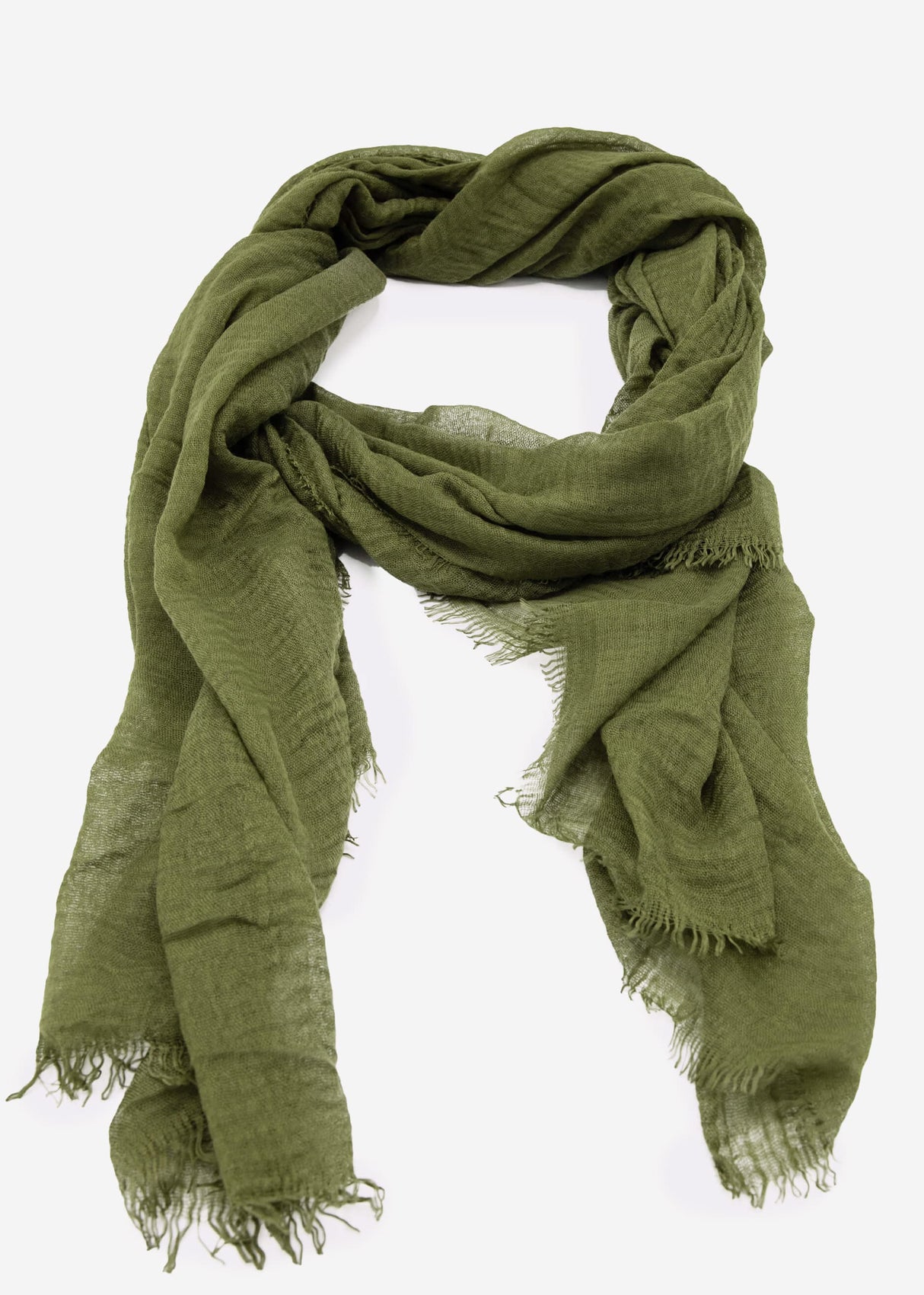 Musselin Schal - khaki