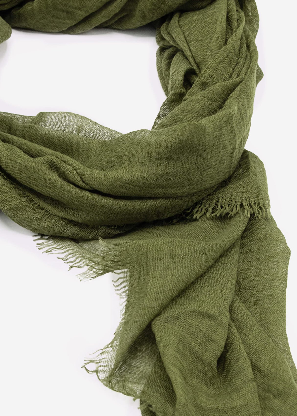 Musselin Schal - khaki