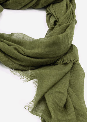 Musselin Schal - khaki
