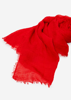 Muslin scarf - red