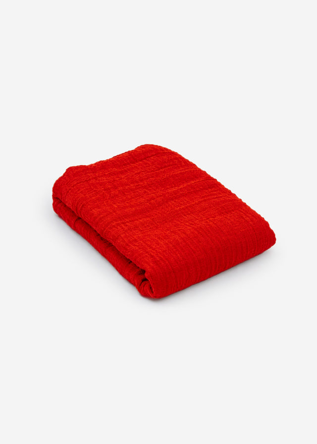 Muslin scarf - red