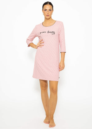 Nightdress with dots - pink