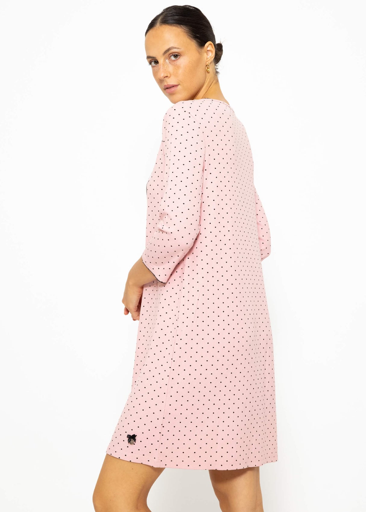 Nightdress with dots - pink