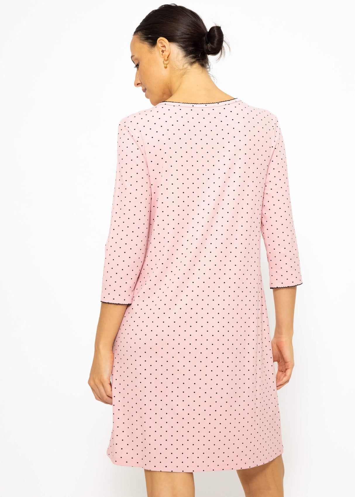 Nightdress with dots - pink