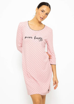Nightdress with dots - pink