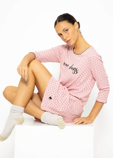 Nightdress with dots - pink