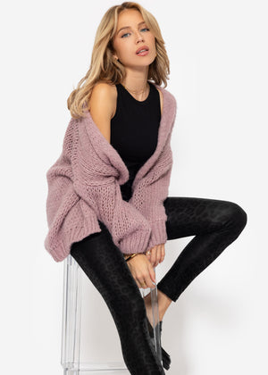 Oversized cardigan - old pink