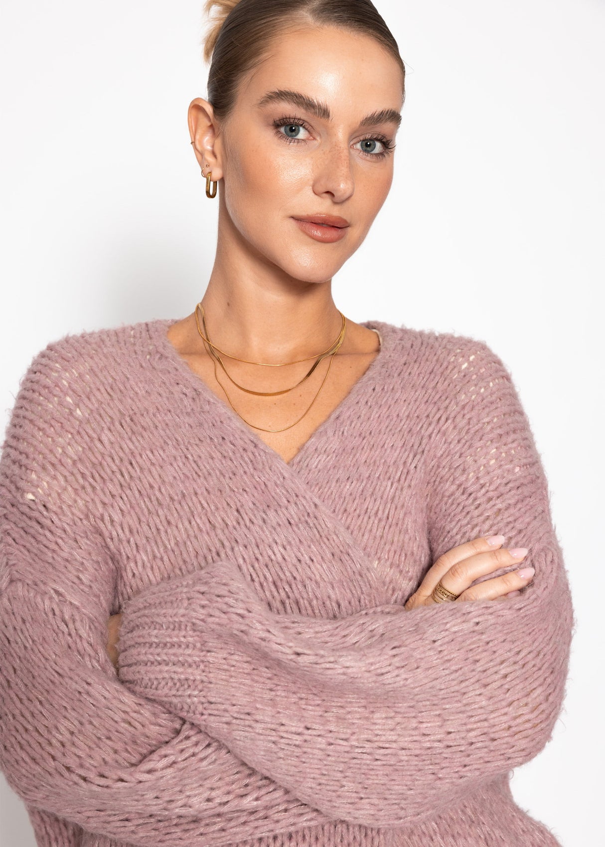 Oversized cardigan - old pink