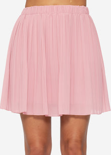 Plissée-Rock aus Chiffon, rosa