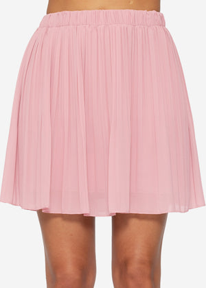 Plissée-Rock aus Chiffon, rosa