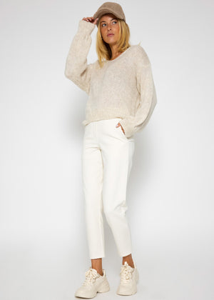V-neck sweater - beige