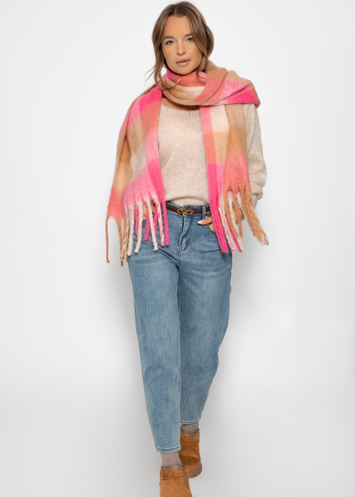 V-neck sweater - beige