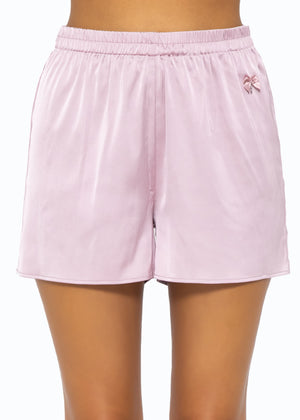 Satin Pyjama Shorts - rosa