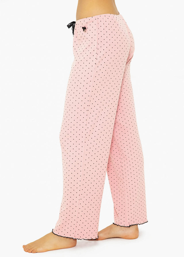 Schlafhose mit Pünktchen - rosa