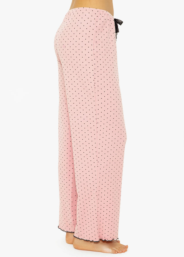 Schlafhose mit Pünktchen - rosa