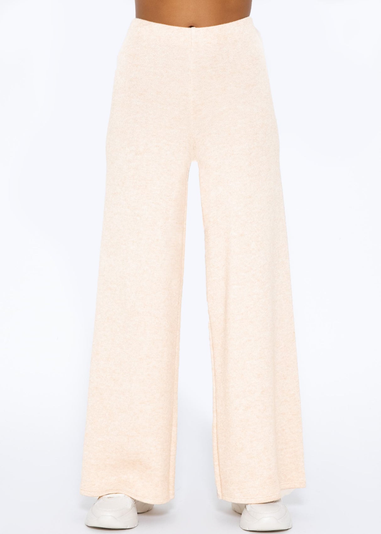 Schlupfhose, super soft, mit weitem Bein - beige