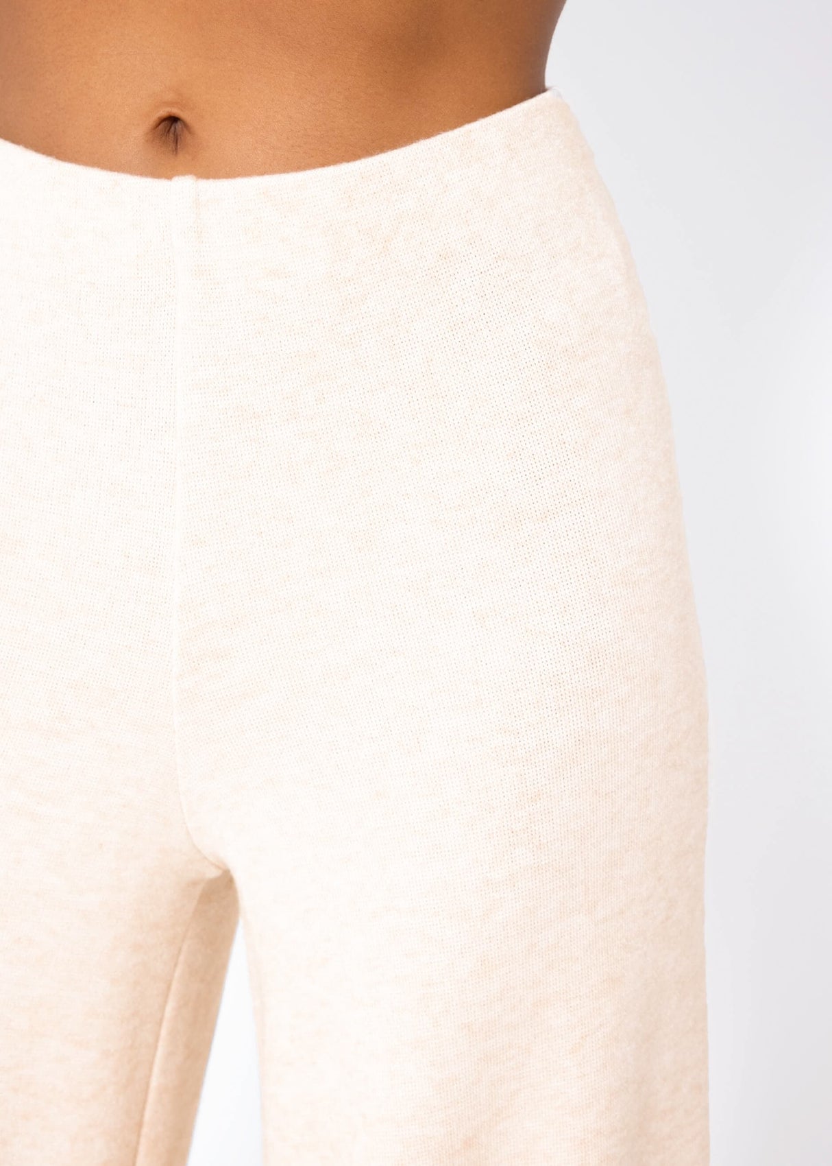 Schlupfhose, super soft, mit weitem Bein - beige