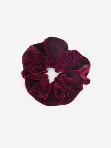 Velvet scrunchie, burgundy