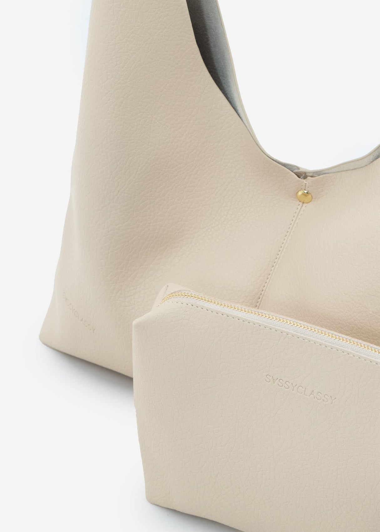 Shopper with knot detail - beige