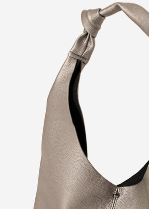 Shopper mit Knotendetail - metallic