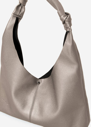 Shopper mit Knotendetail - metallic