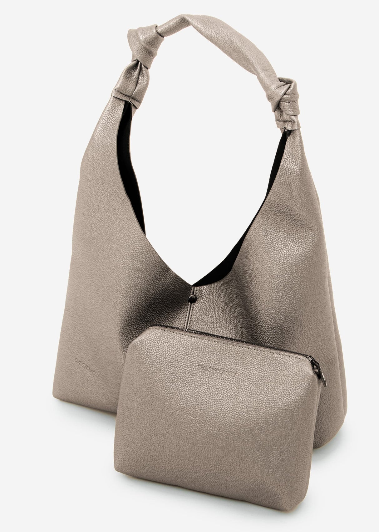 Shopper mit Knotendetail - metallic