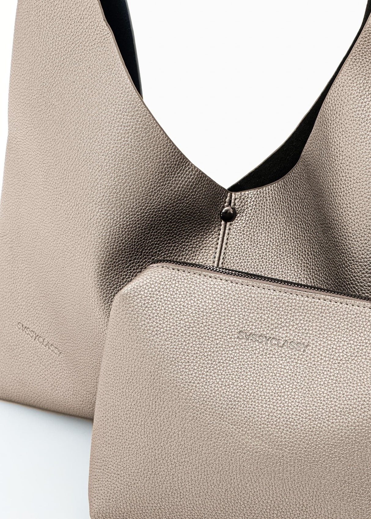 Shopper mit Knotendetail - metallic