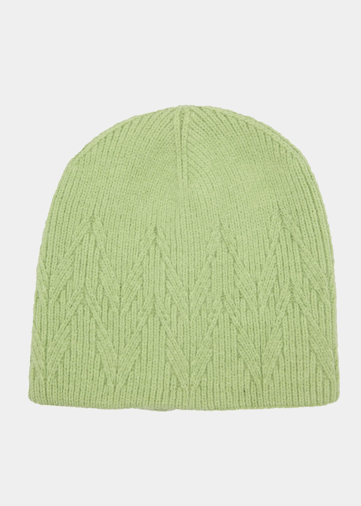Softe Strick Mütze - hellgrün - One Size