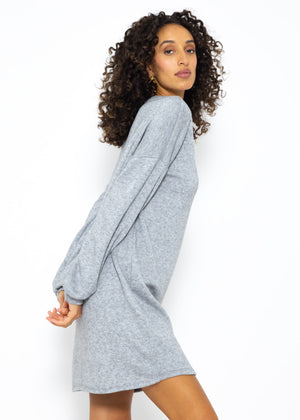 Super soft Jerseykleid in kurz - grau
