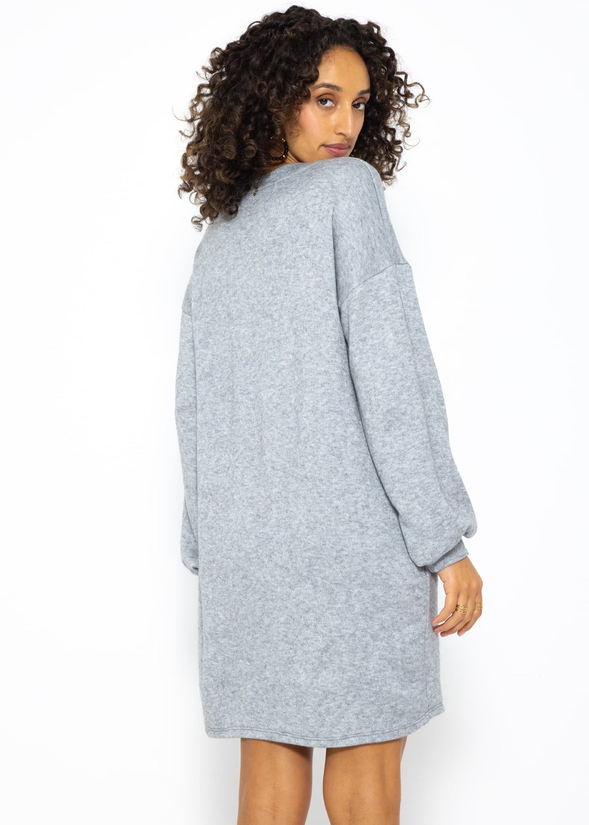 Super soft Jerseykleid in kurz - grau