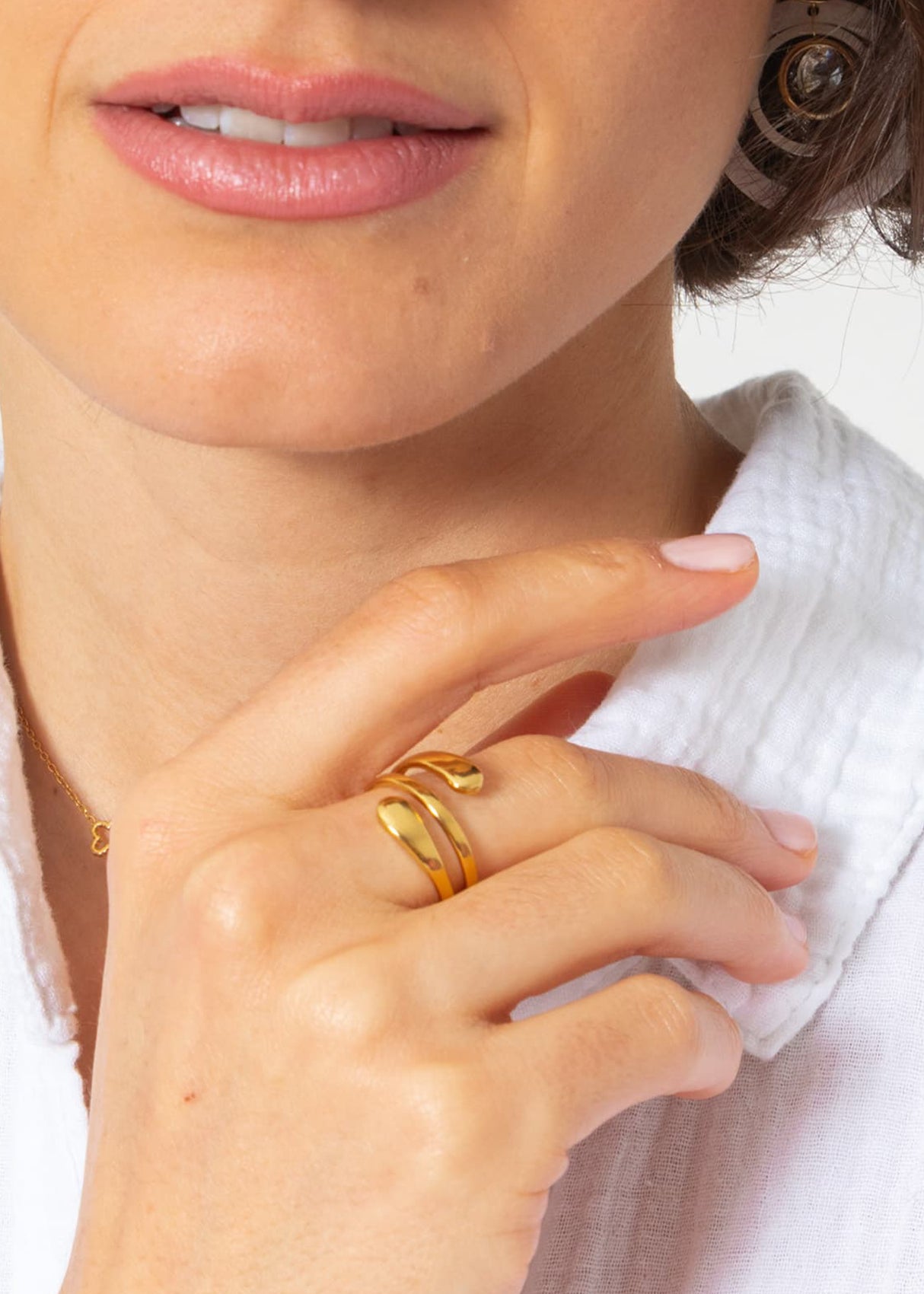 Ring in Wickel Design - gold