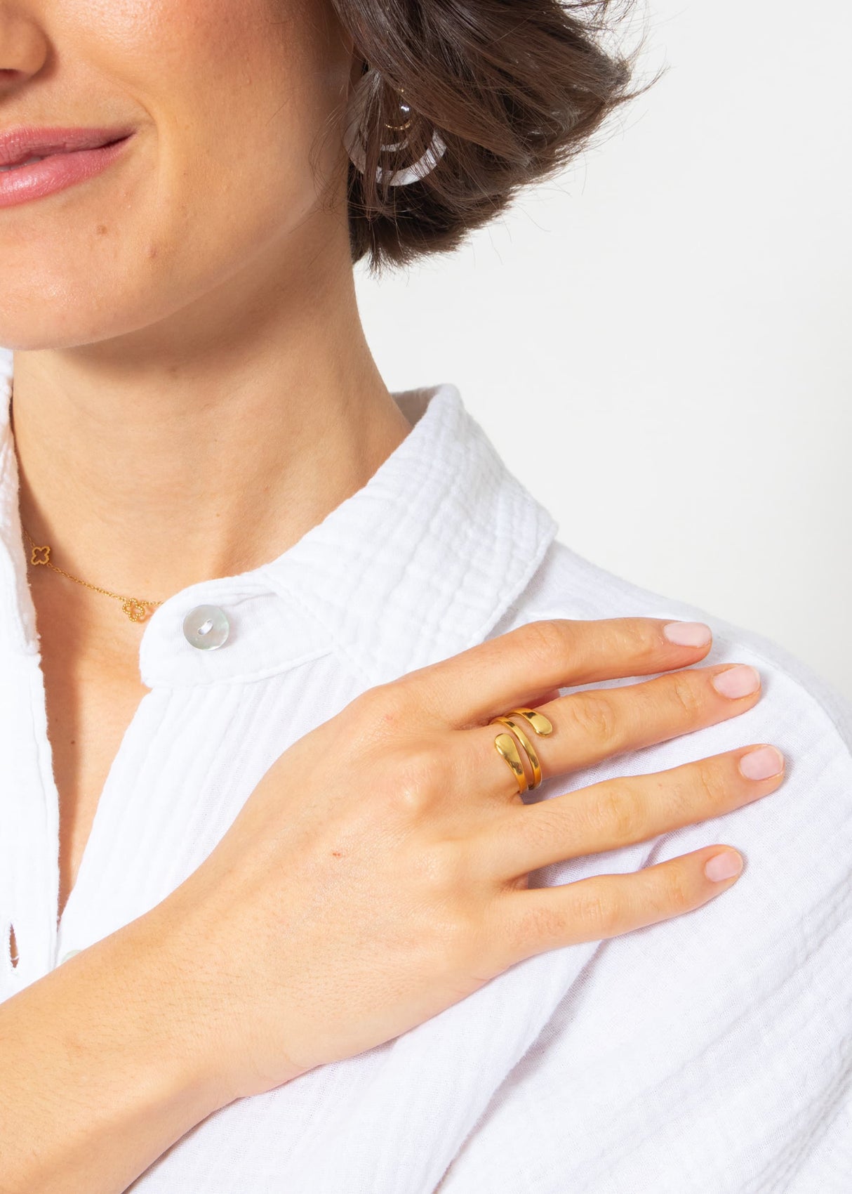 Ring in Wickel Design - gold