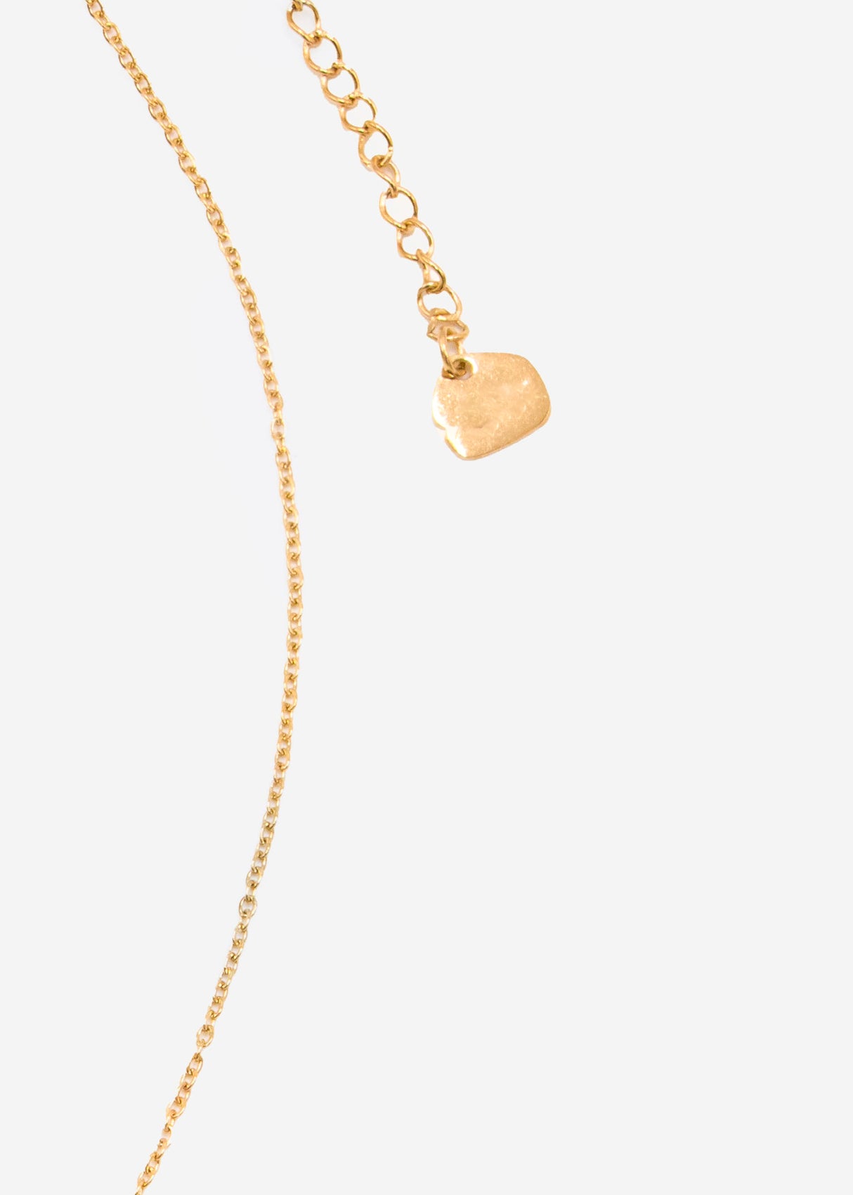 Necklace with 2 circles, gold