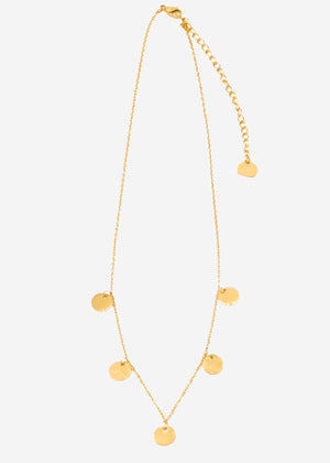 Halskette mit runden Plättchen, gold