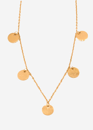 Halskette mit runden Plättchen, gold