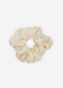 Satin scrunchie, off-white