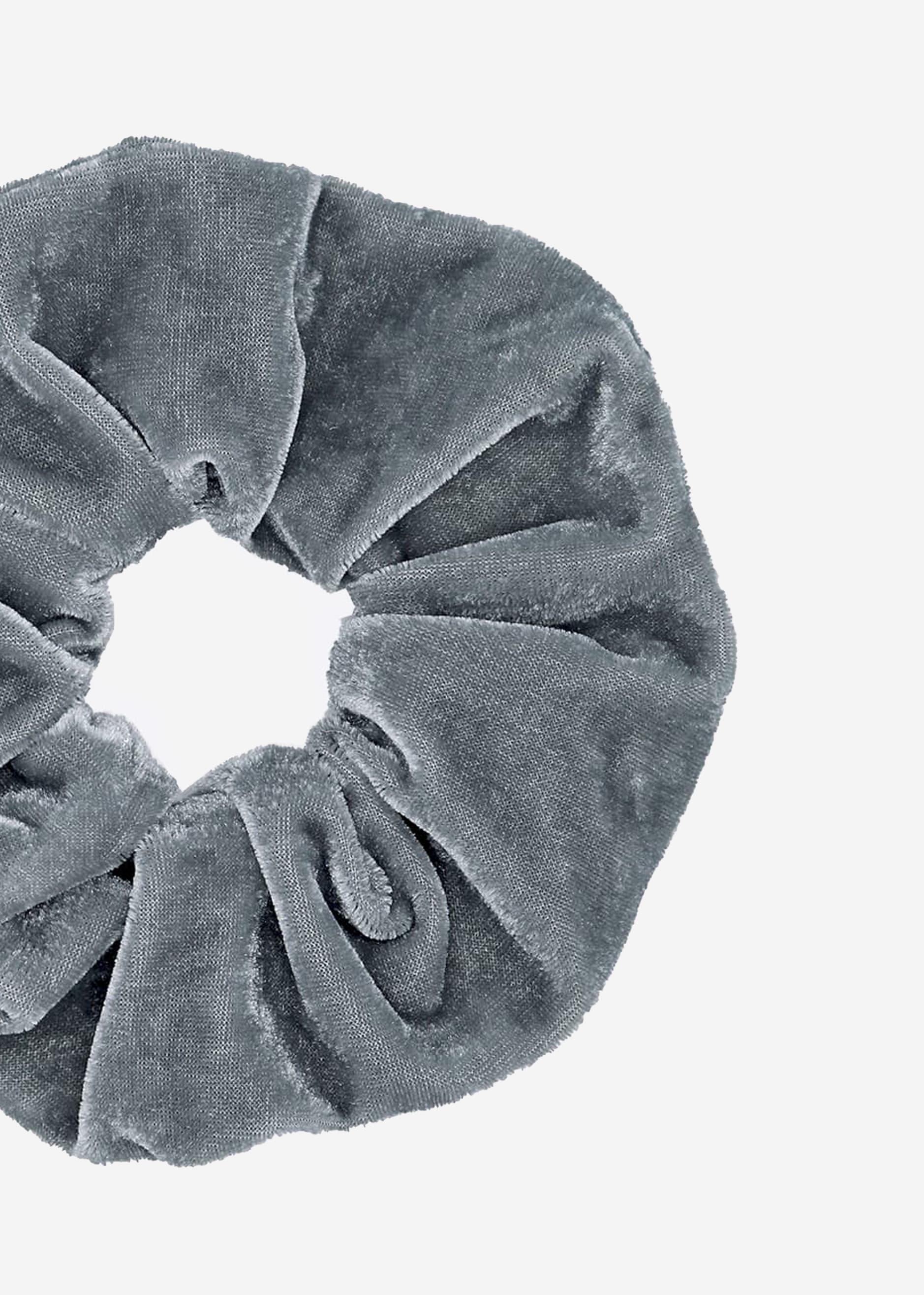 Velvet scrunchie, light grey