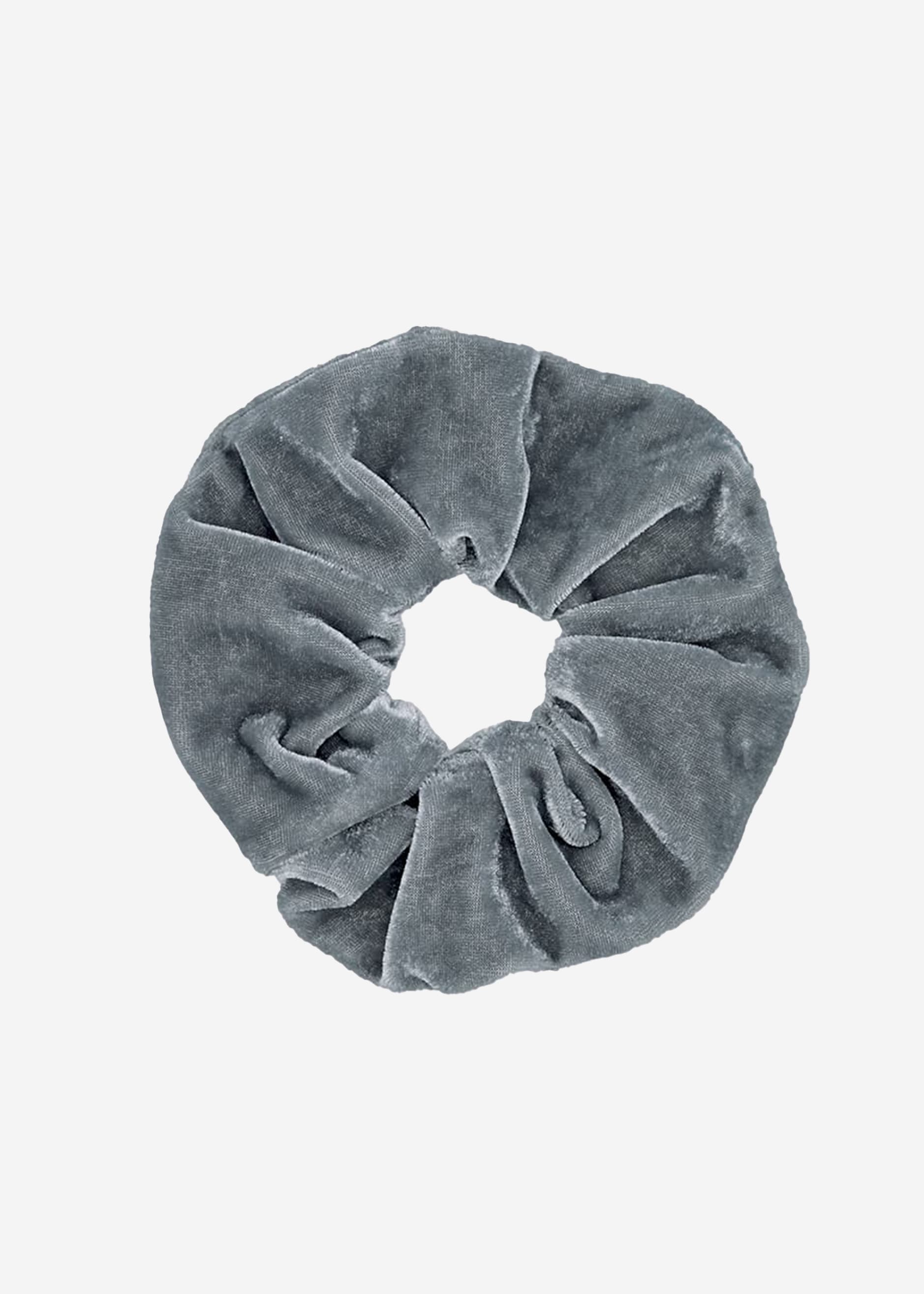 Velvet scrunchie, light grey