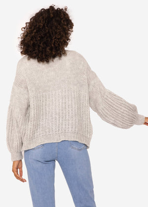 Cardigan with structure - light grey