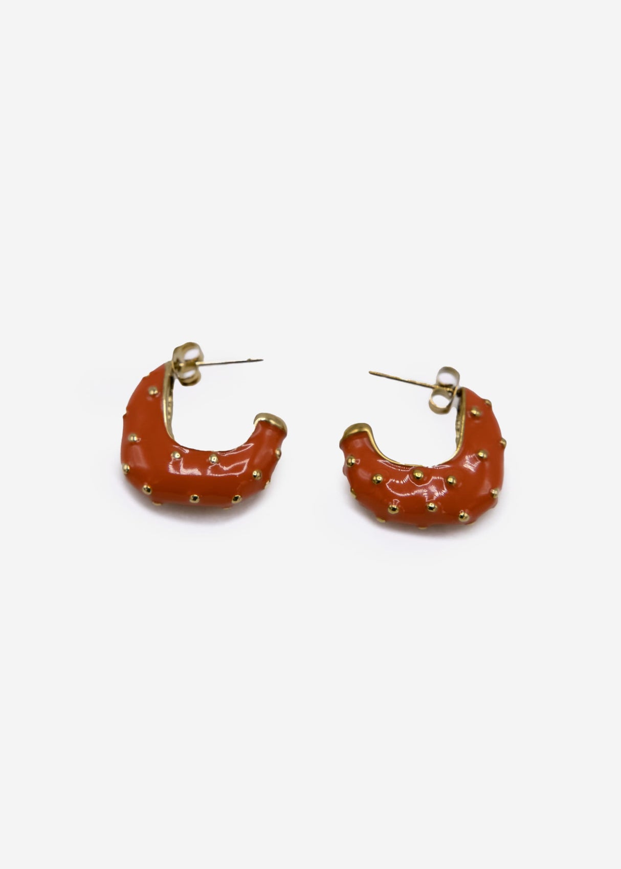 Creolen in Emaille, orange