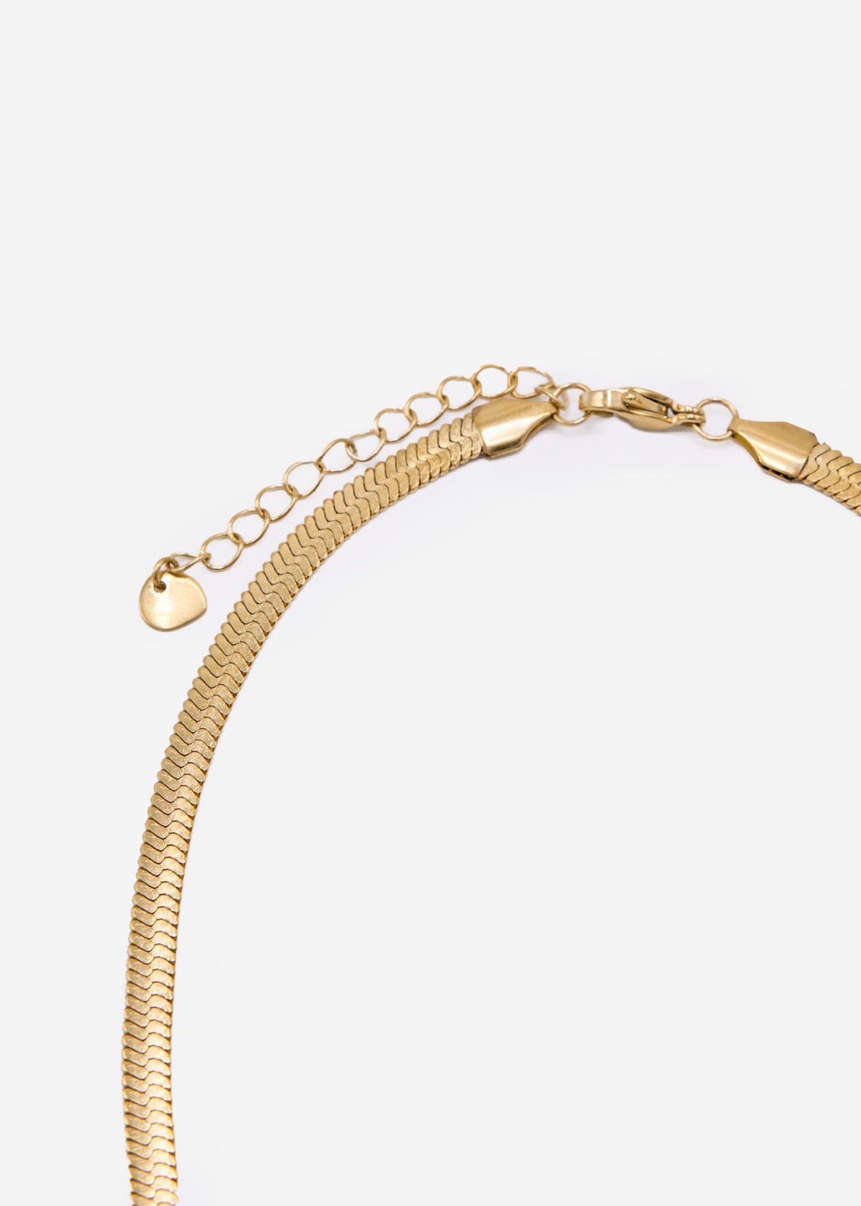 Flache Halskette, gold