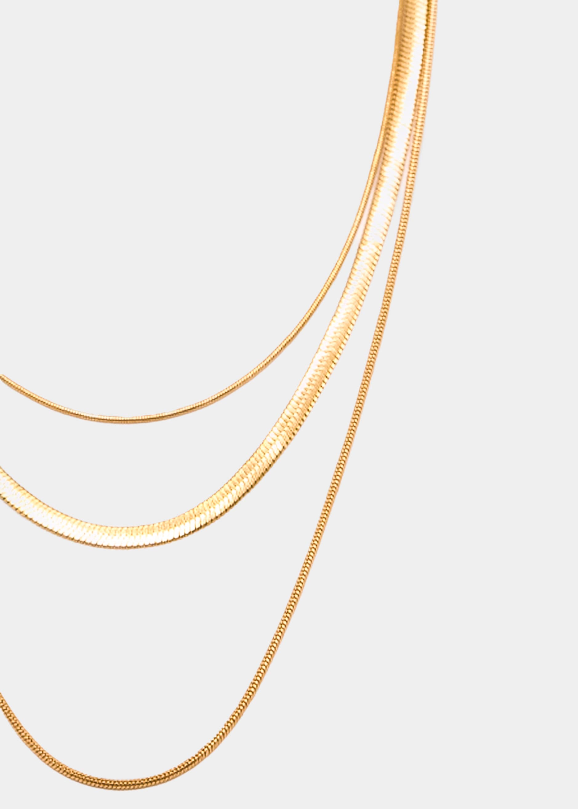 Halskette im Layering Design - gold