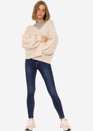Highwaist Jeans - dunkelblau