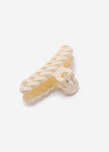 Chain link hair clip, beige