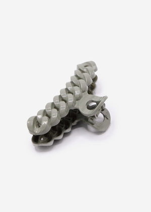 Chain link hair clip, green