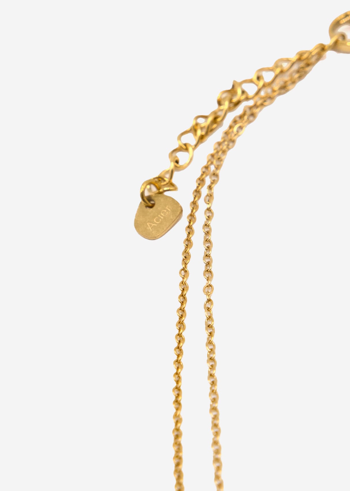 Kombinierte Kette mit Anhängern, gold