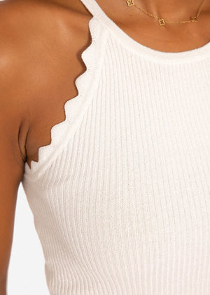 Lurex knit top - off-white