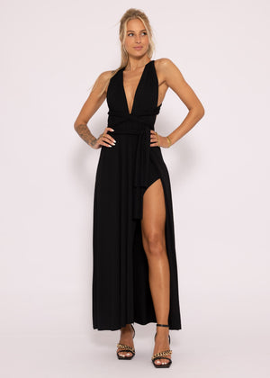 Maxi Multiway Kleid, schwarz