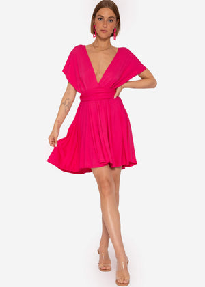Multiway-Kleid, himbeerrot